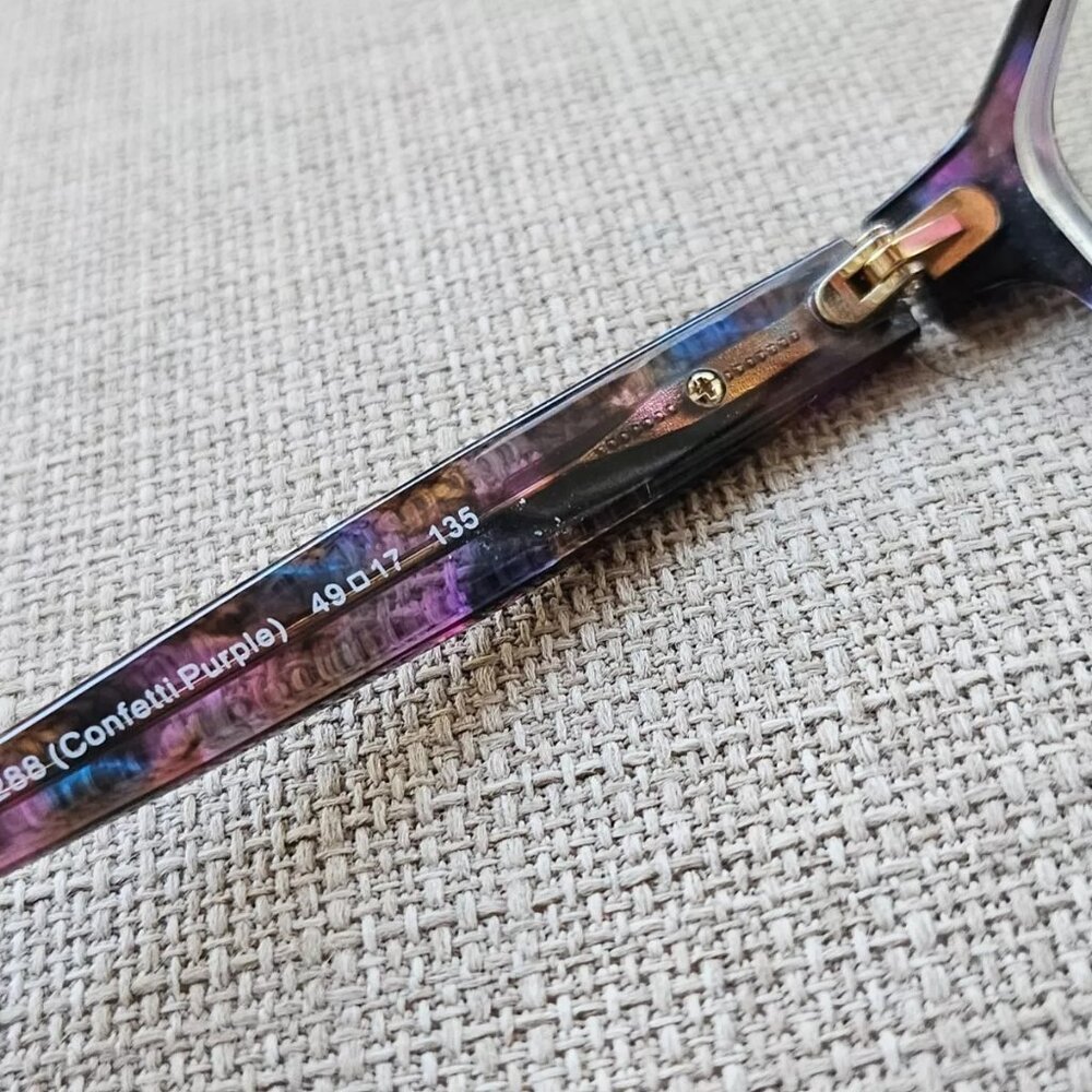 Coach Women Eyeglasses/Glasses Frame Confetti Purple 5288 49[]17 135 Eye Wear - Picture 9 of 11